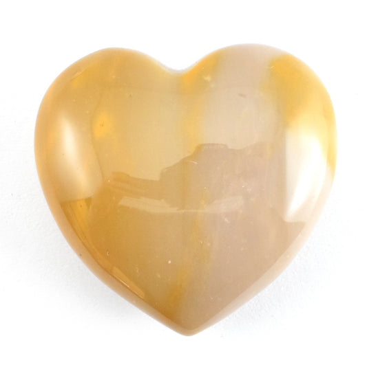 Yellow Mookaite Heart Carving [Small]