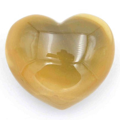 Yellow Mookaite Heart Carving [Small]