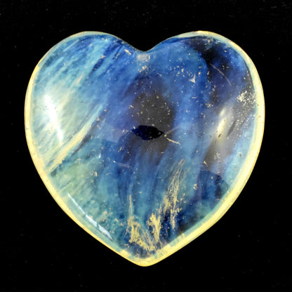 Yellow Obsidian Heart Carving [Small]