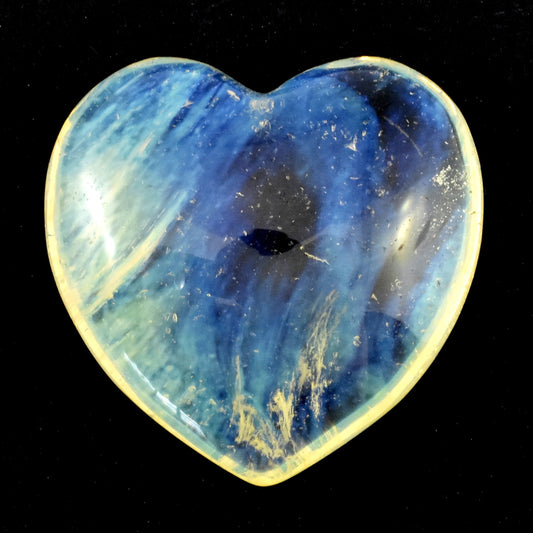 Yellow Obsidian Heart Carving [Small]