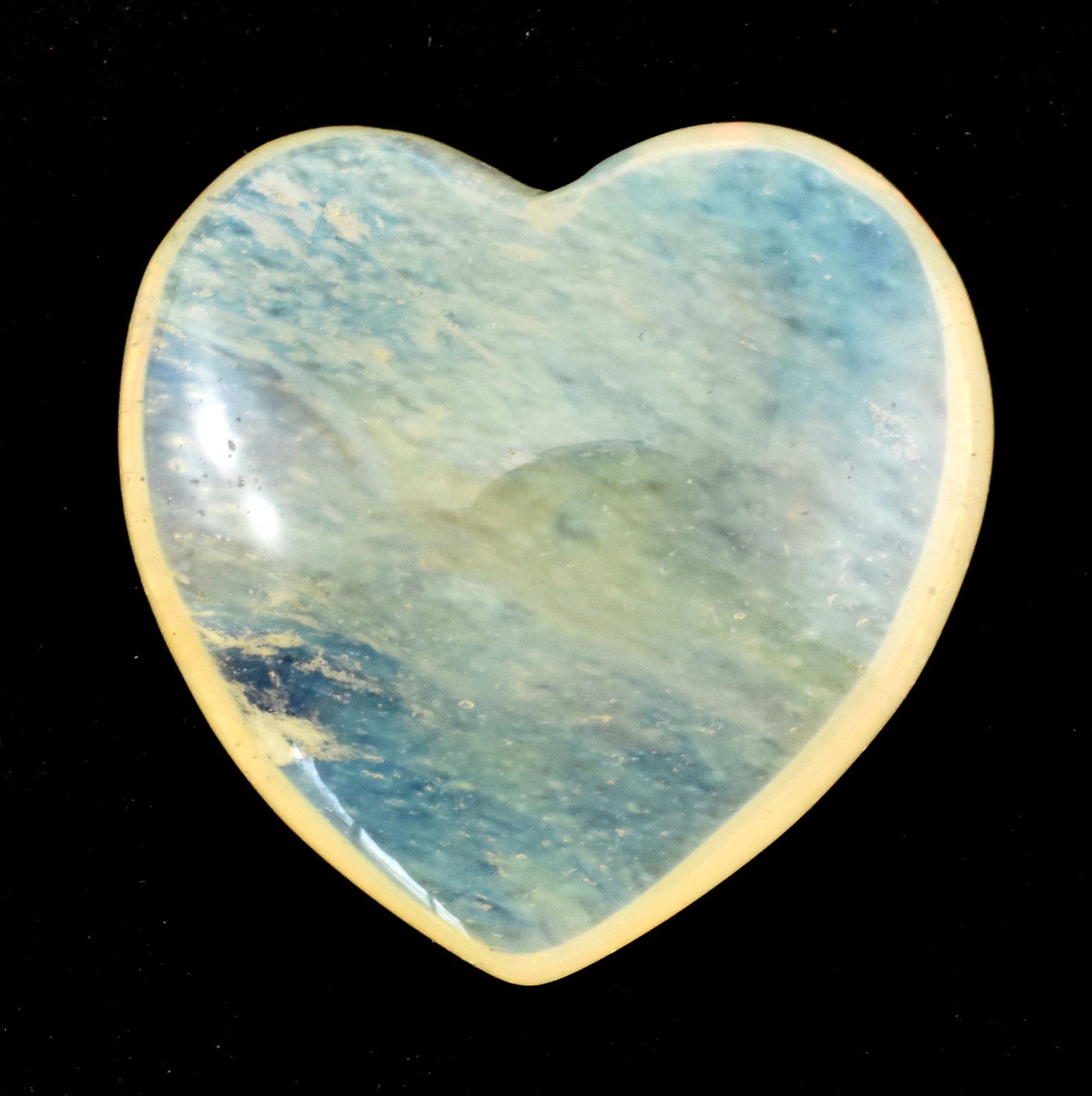 Yellow Obsidian Heart Carving [Small]