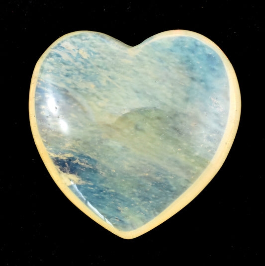 Yellow Obsidian Heart Carving [Small]