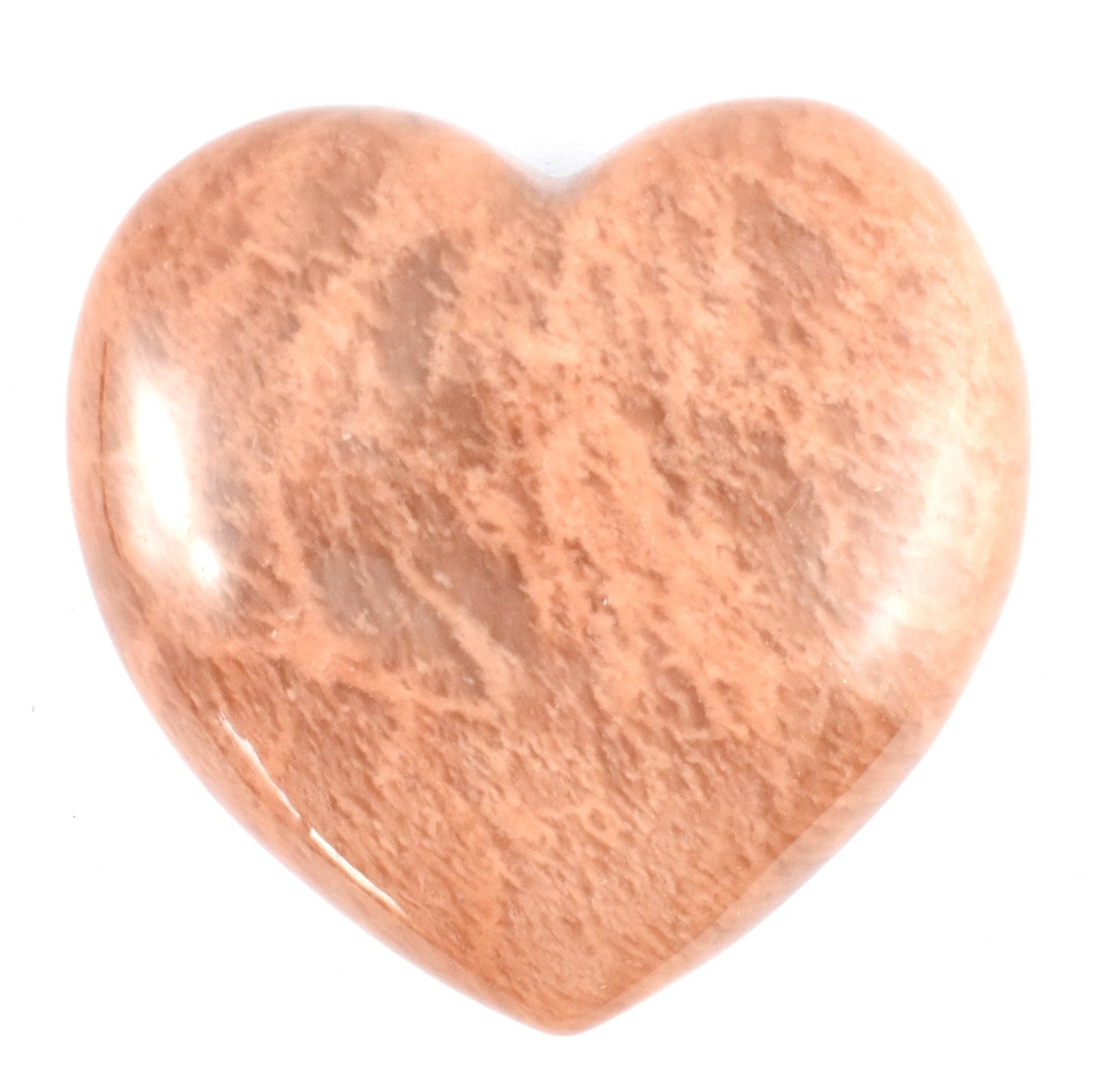 Peach Moonstone Heart Carving [Small]
