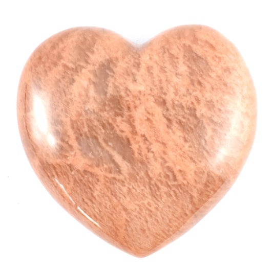 Peach Moonstone Heart Carving [Small]