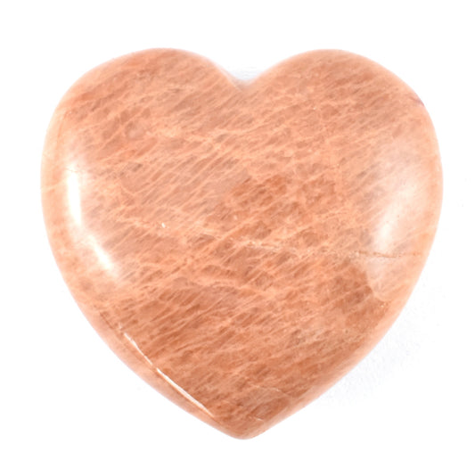 Peach Moonstone Heart Carving [Small]