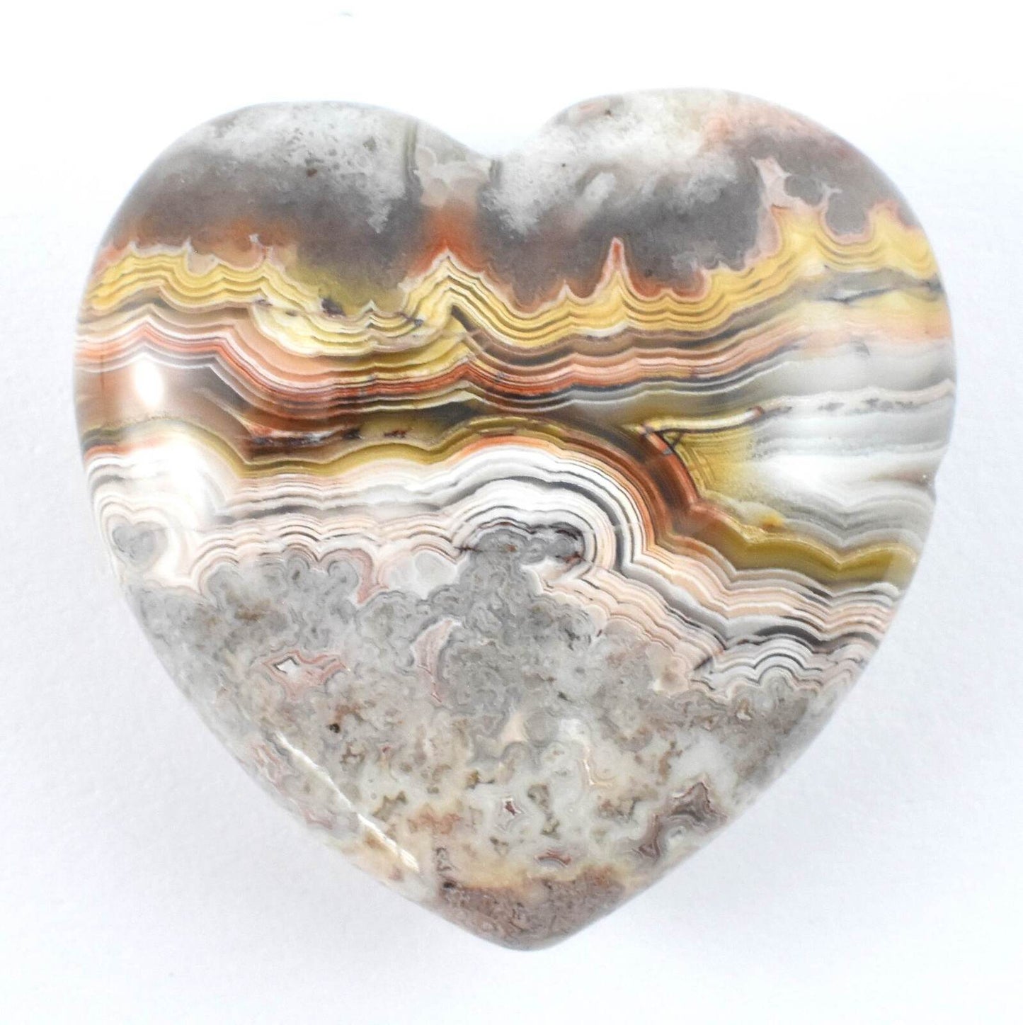 Red Crazy Lace Agate Heart Carving [Small]