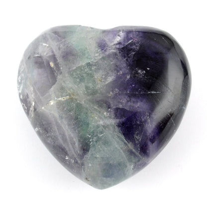 Rainbow Fluorite Heart Carving [Small]