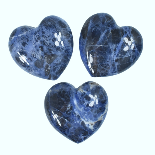 Sodalite Heart Carving [Small]
