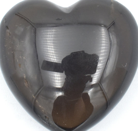 Smoky Quartz Heart Carving [Small]