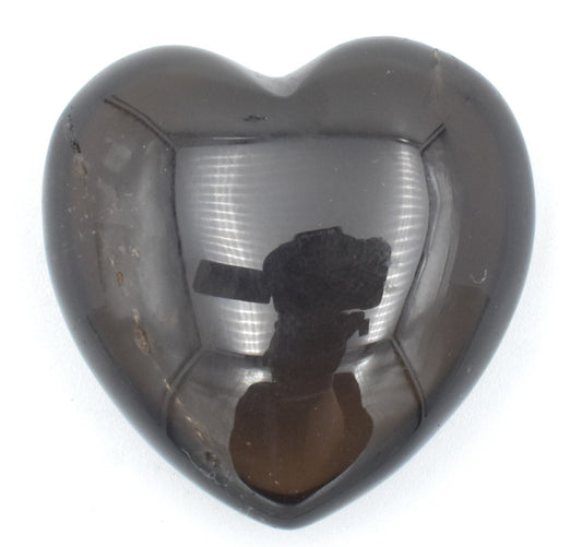 Smoky Quartz Heart Carving [Small]