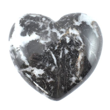 Black & White Zebra Jasper Heart Carving [Small]