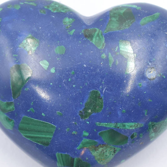 Azurite Malachite Heart Carving [Small]