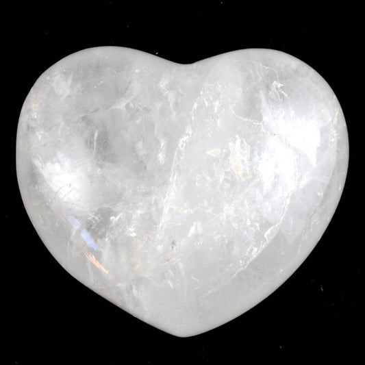 Clear Quartz Heart Carving [Medium - Puffy]