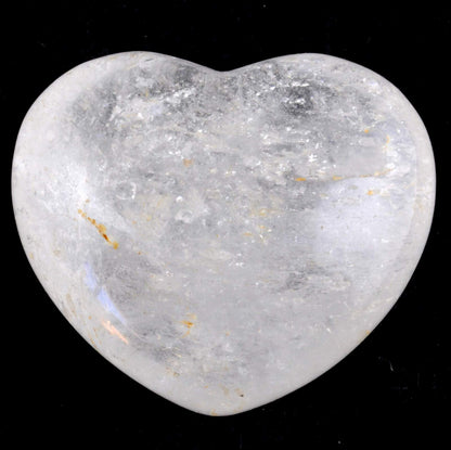 Clear Quartz Heart Carving [Medium - Puffy]