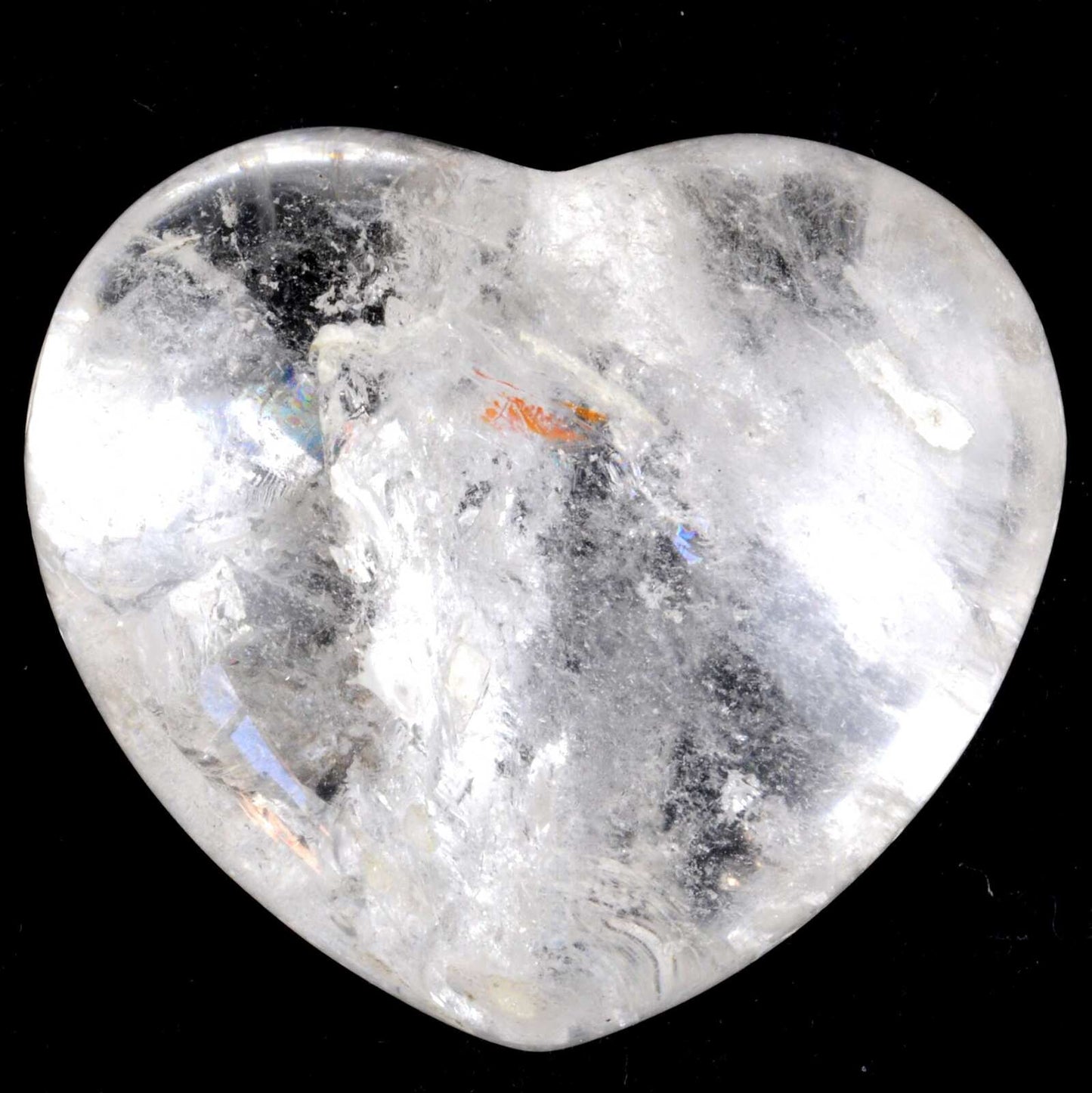 Clear Quartz Heart Carving [Medium - Puffy]