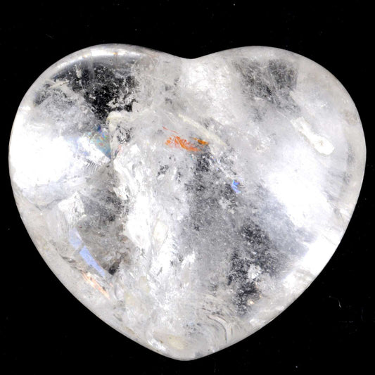 Clear Quartz Heart Carving [Medium - Puffy]