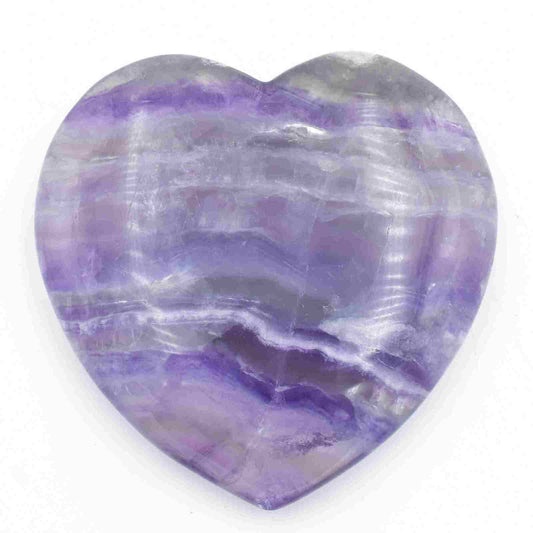 Rainbow Fluorite Heart Carving [Extra Large]