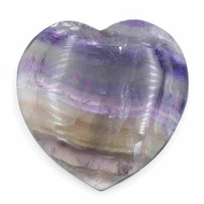 Rainbow Fluorite Heart Carving [Extra Large]