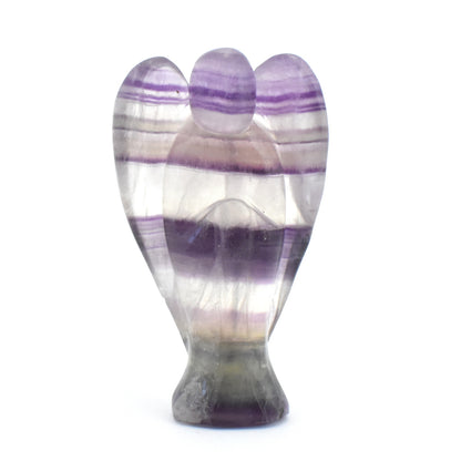 Purple Fluorite Angel Carving [Large]