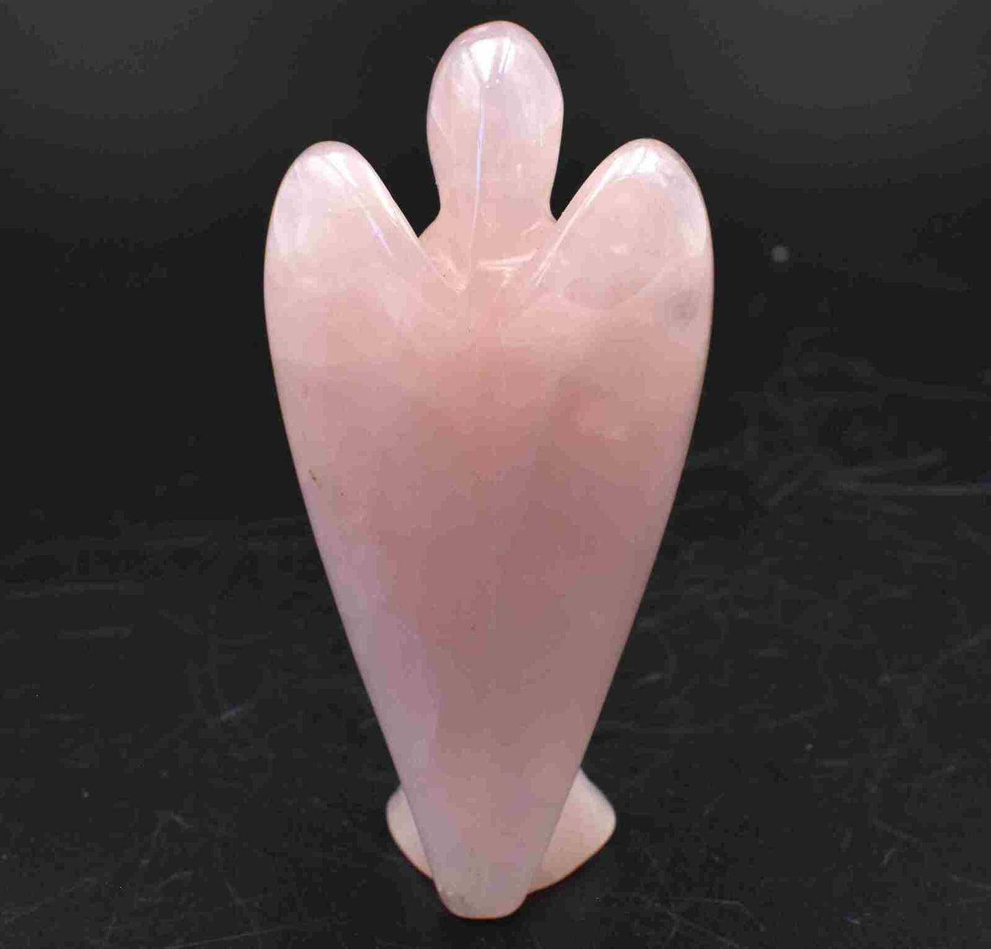 Rose Quartz Angel Carving [Large '1']