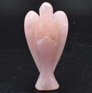 Rose Quartz Angel Carving [Large '1']