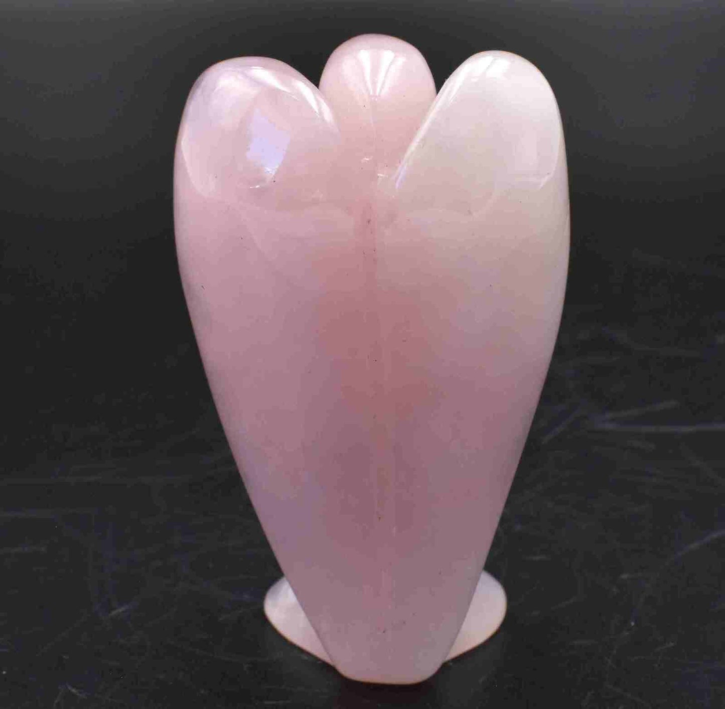 Rose Quartz Angel Carving [Large '2']