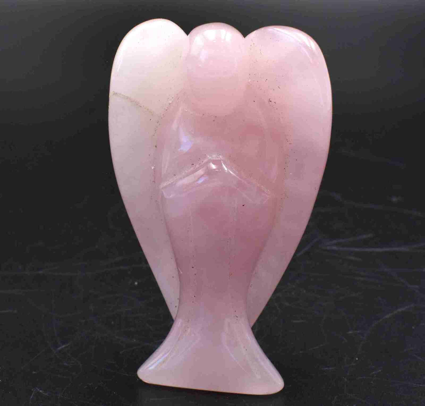 Rose Quartz Angel Carving [Large '2']