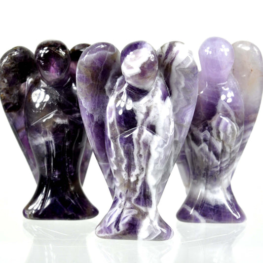 Chevron Amethyst Angel Carving [Medium]