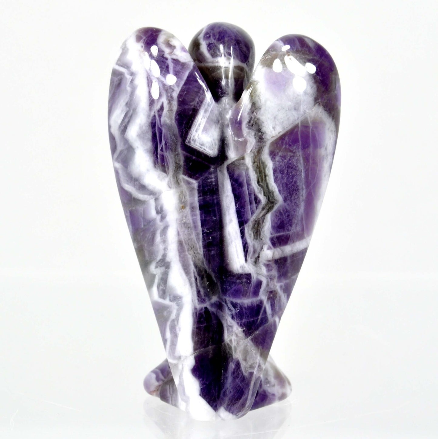 Chevron Amethyst Angel Carving [Medium]