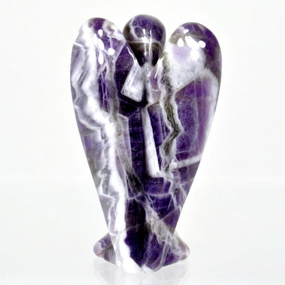 Chevron Amethyst Angel Carving [Medium]