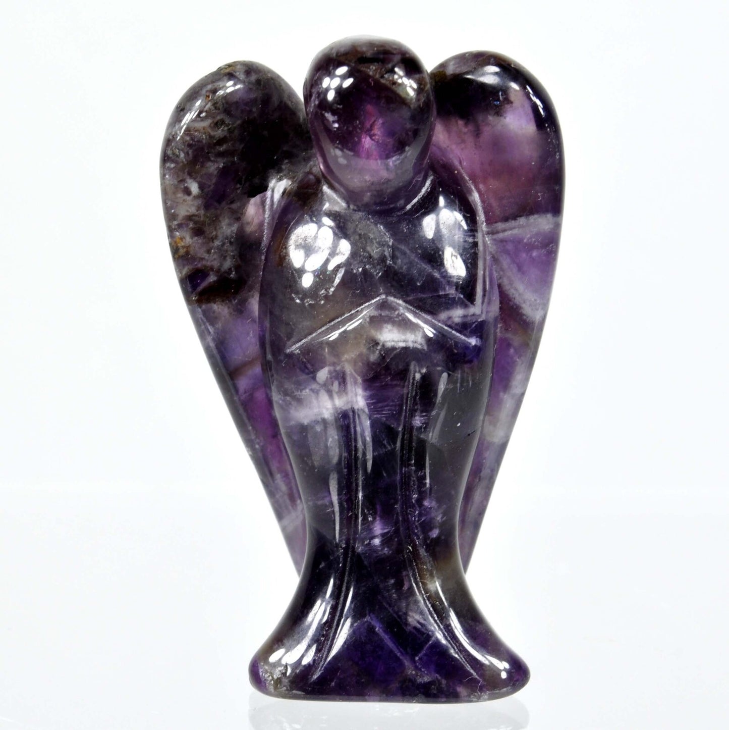 Chevron Amethyst Angel Carving [Medium]