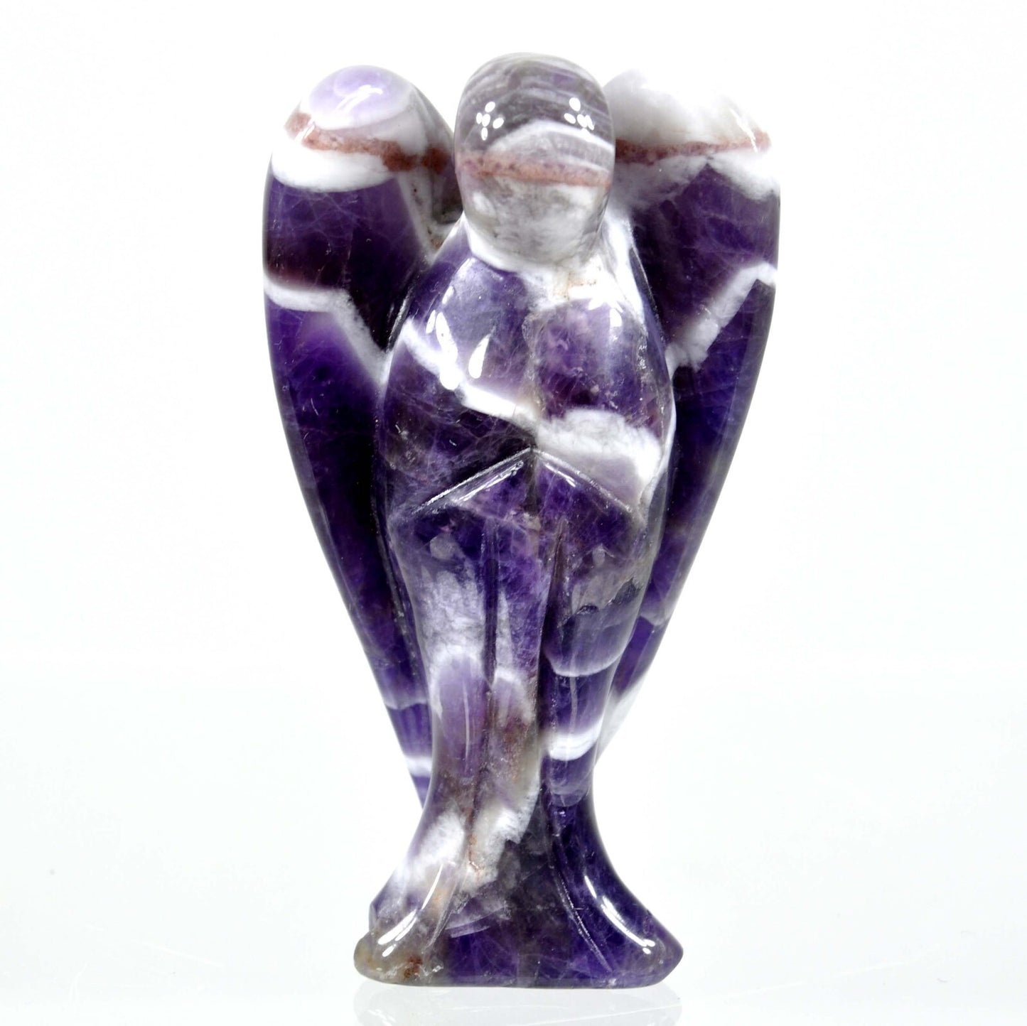 Chevron Amethyst Angel Carving [Medium]