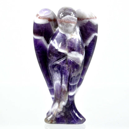 Chevron Amethyst Angel Carving [Medium]