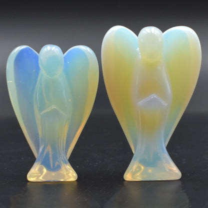 Opalite Angel Carving [Medium]