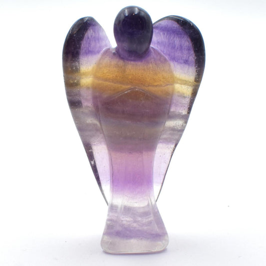 Purple Fluorite Angel Carving [Medium]
