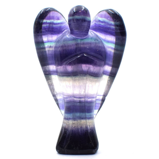 Rainbow Fluorite Angel Carving [Small]