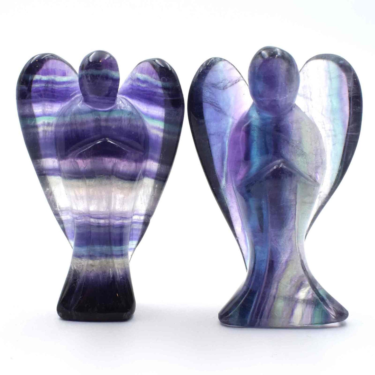Rainbow Fluorite Angel Carving [Small]