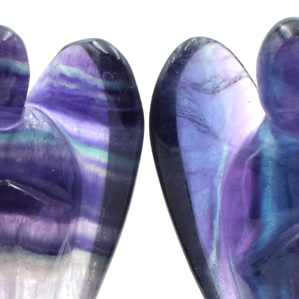 Rainbow Fluorite Angel Carving [Small]