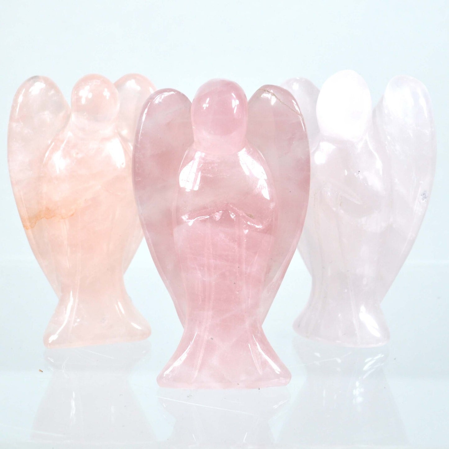 Rose Quartz Angel Carving [Medium]