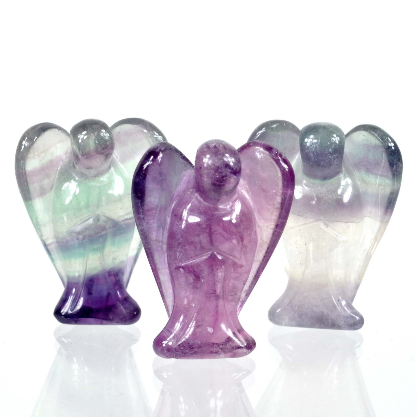 Rainbow Fluorite Angel Carving [Mini]