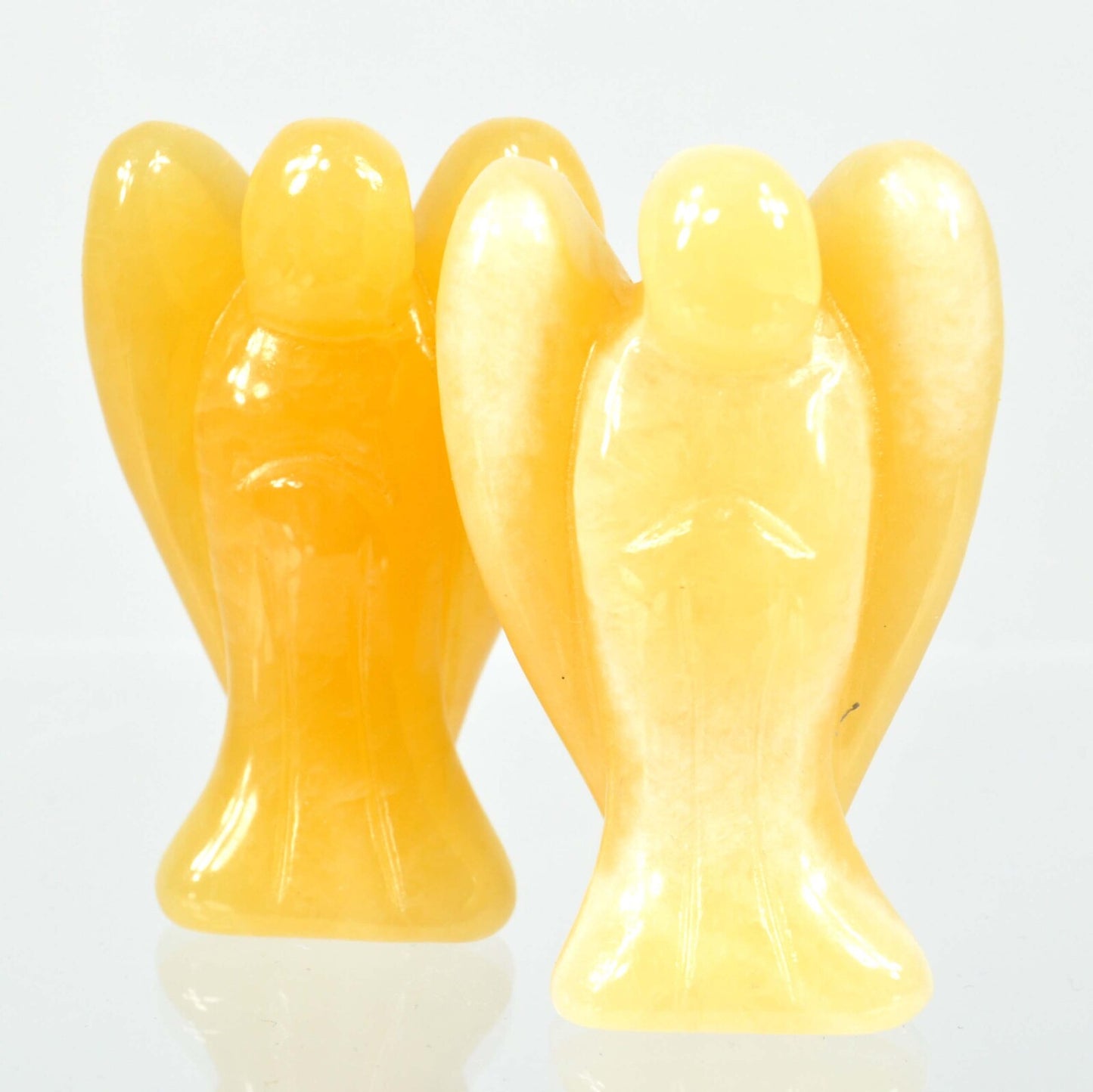 Orange Calcite Angel Carving [Small]