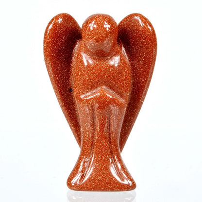 Gold Goldstone Angel Carving [Small]