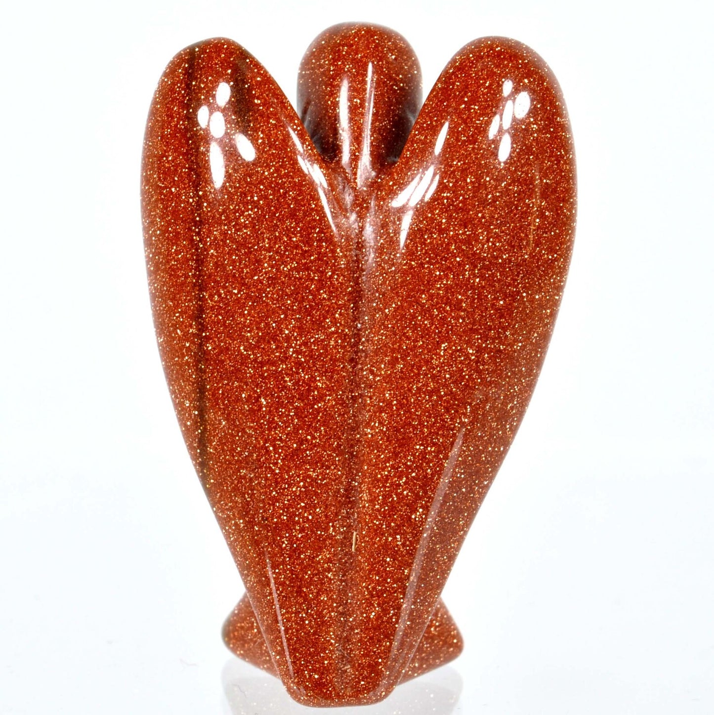 Gold Goldstone Angel Carving [Small]