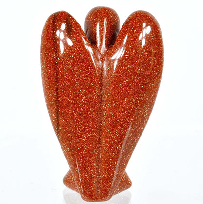 Gold Goldstone Angel Carving [Small]
