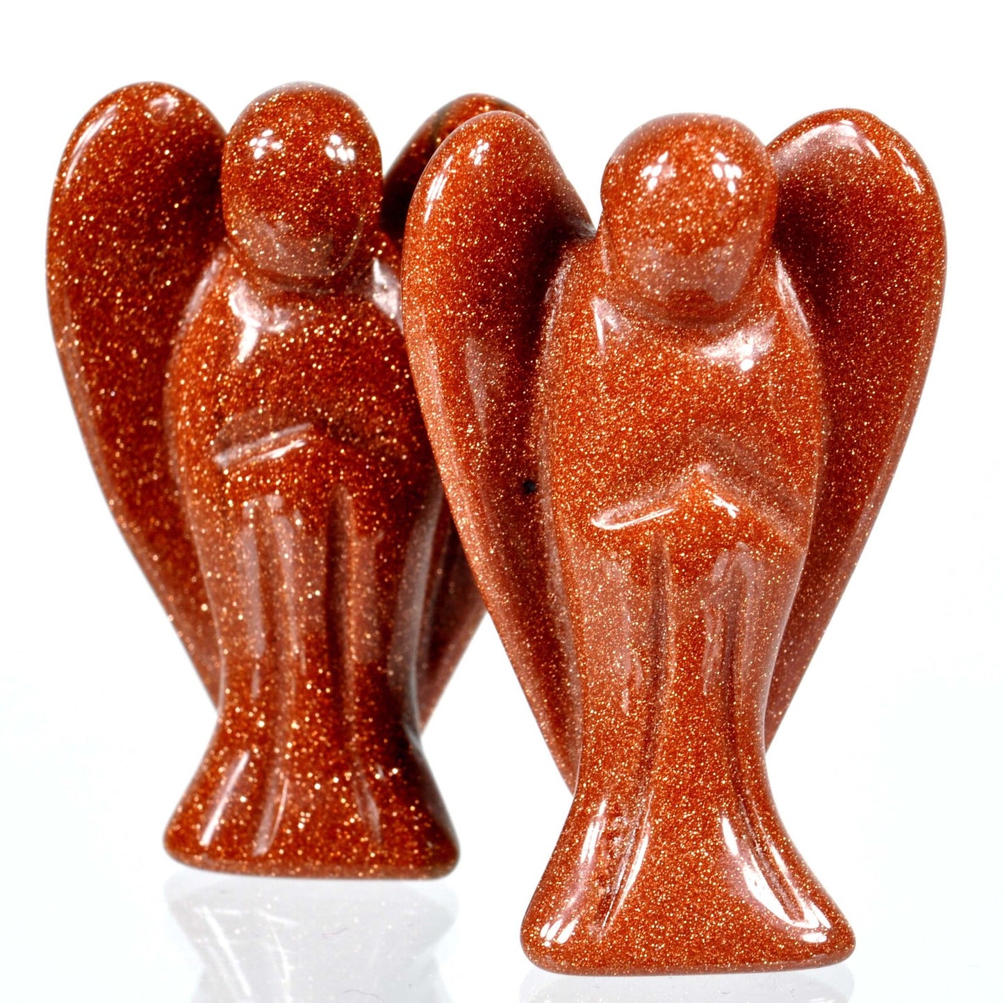 Gold Goldstone Angel Carving [Small]