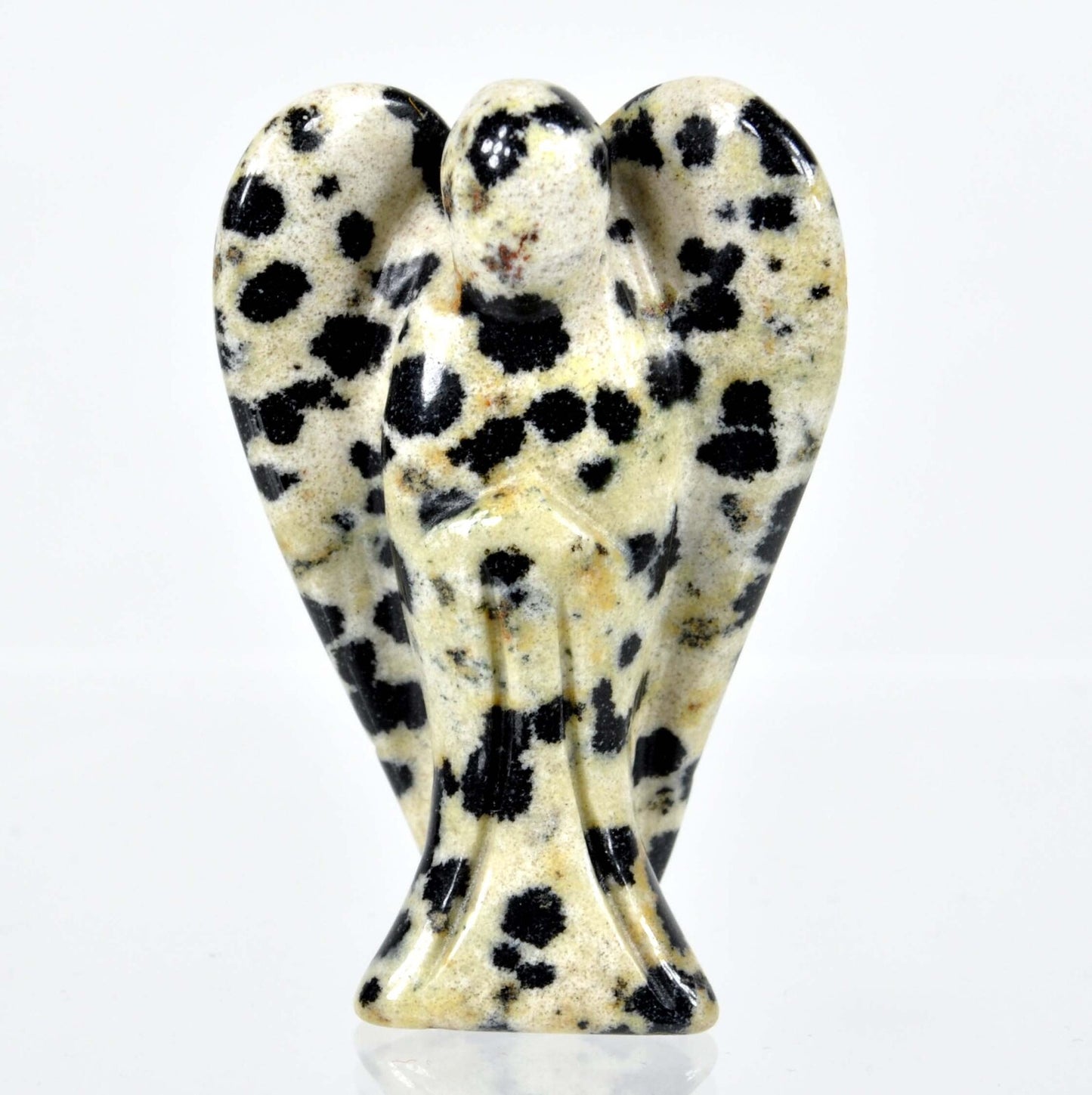 Dalmatian Jasper Angel Carving [Small]