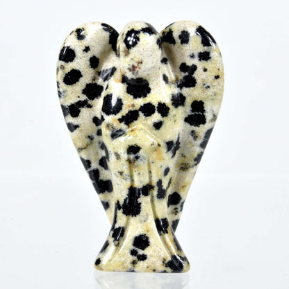 Dalmatian Jasper Angel Carving [Small]