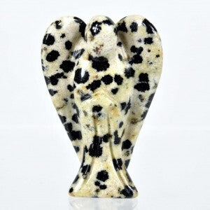 Dalmatian Jasper Angel Carving [Small]