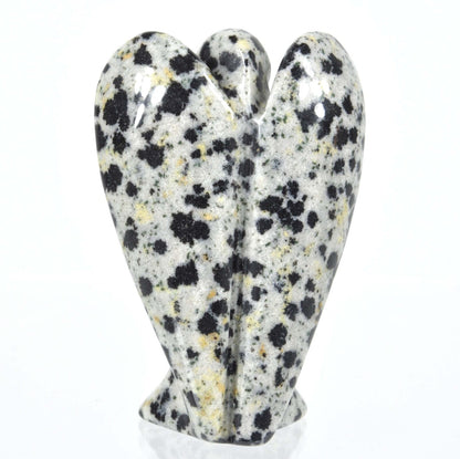 Dalmatian Jasper Angel Carving [Small]