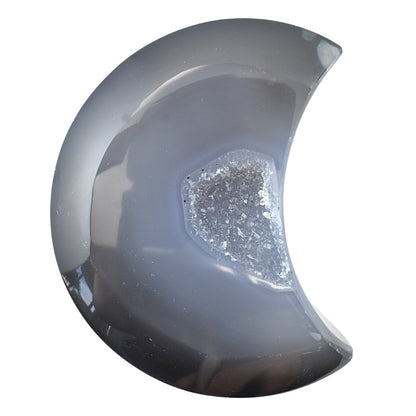 Agate Moon Geode Carving